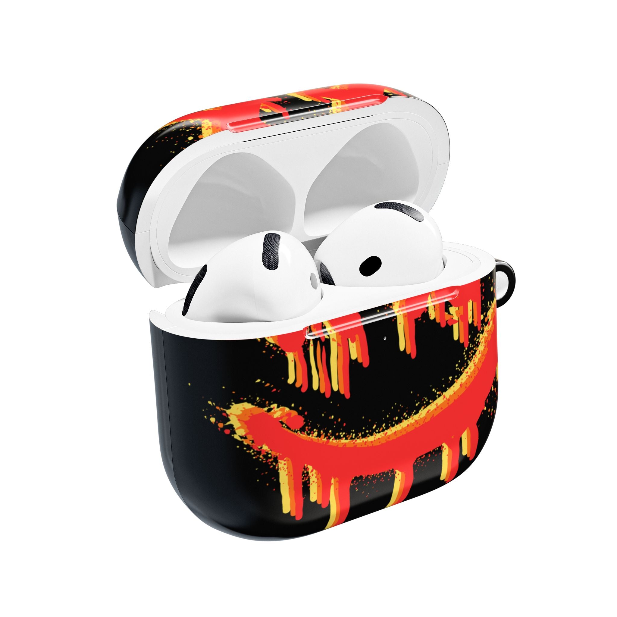 Red Drip Smiley AirPod Case