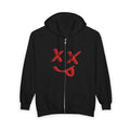 Red X Smiley Zip Hoodie