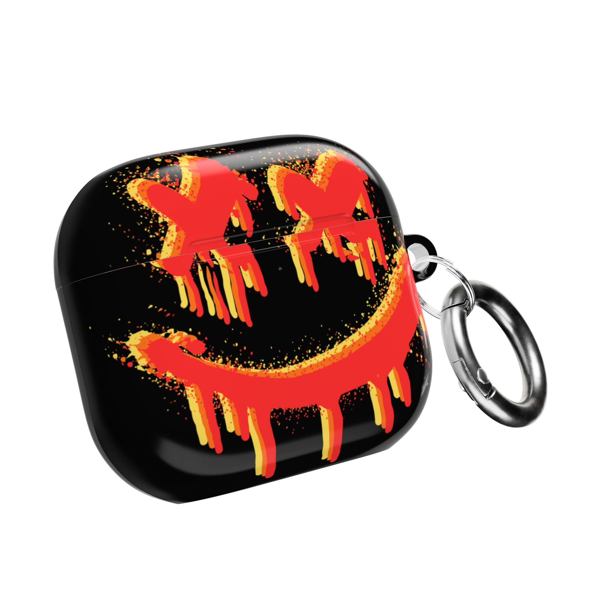 Red Drip Smiley AirPod Case