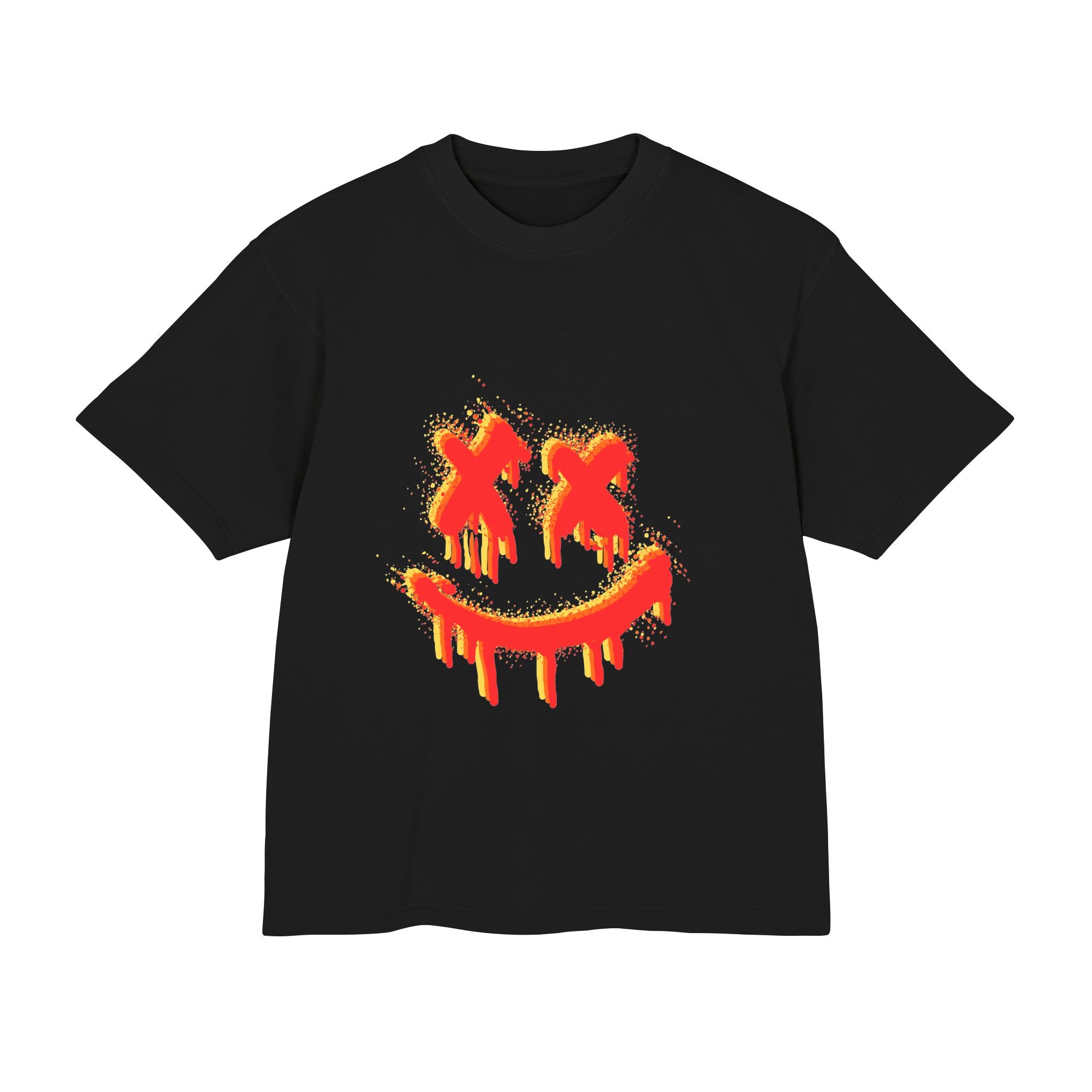 Red Drip Smiley Tee