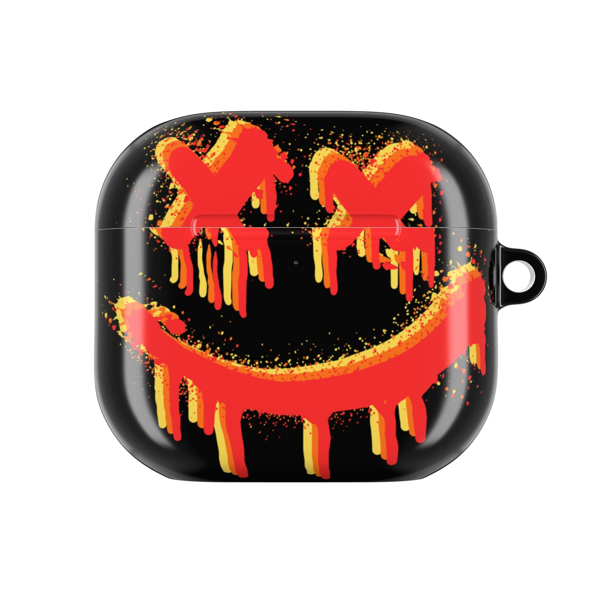 Red Drip Smiley AirPod Case