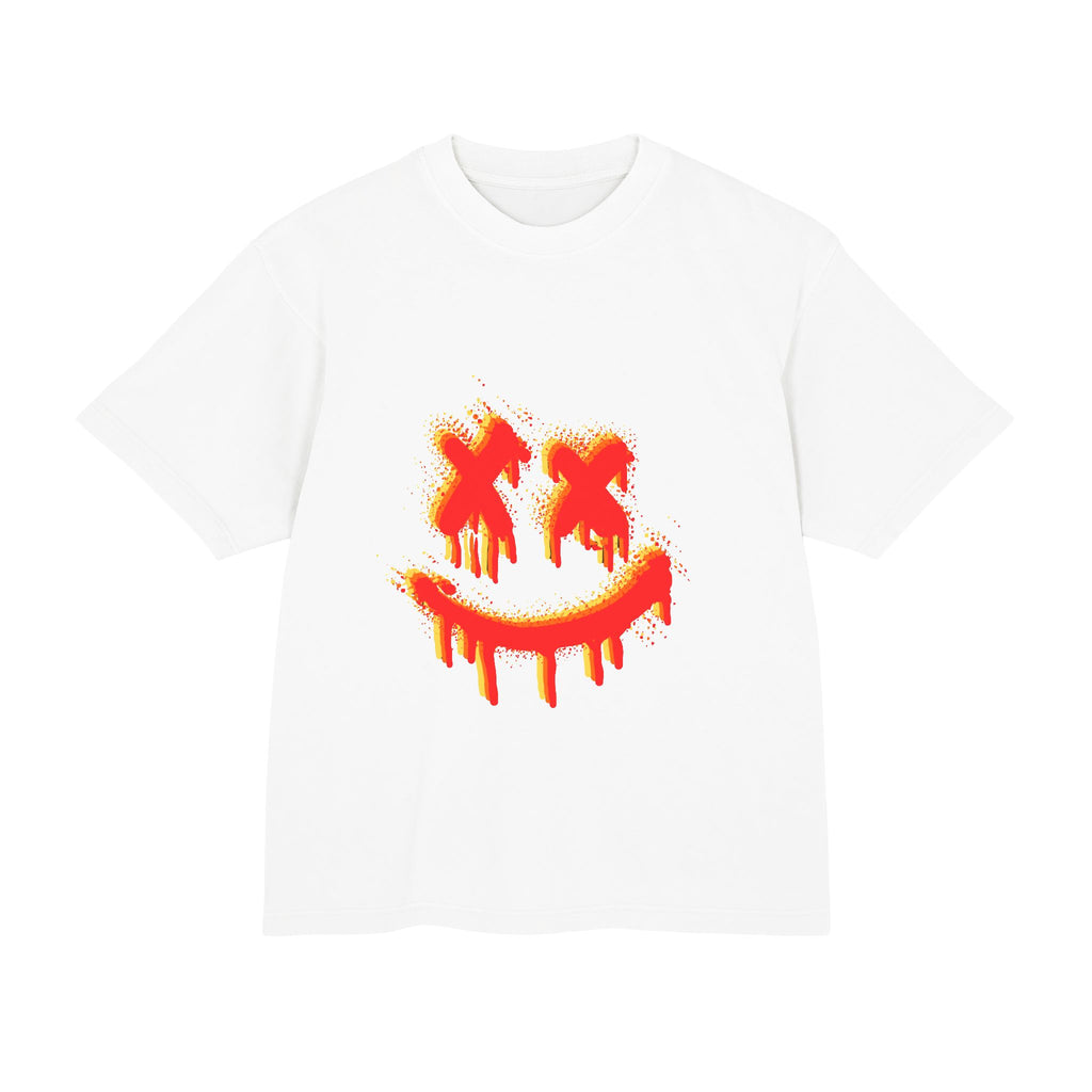 Red Drip Smiley Tee