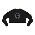 Blue Smiley Crop Sweatshirt