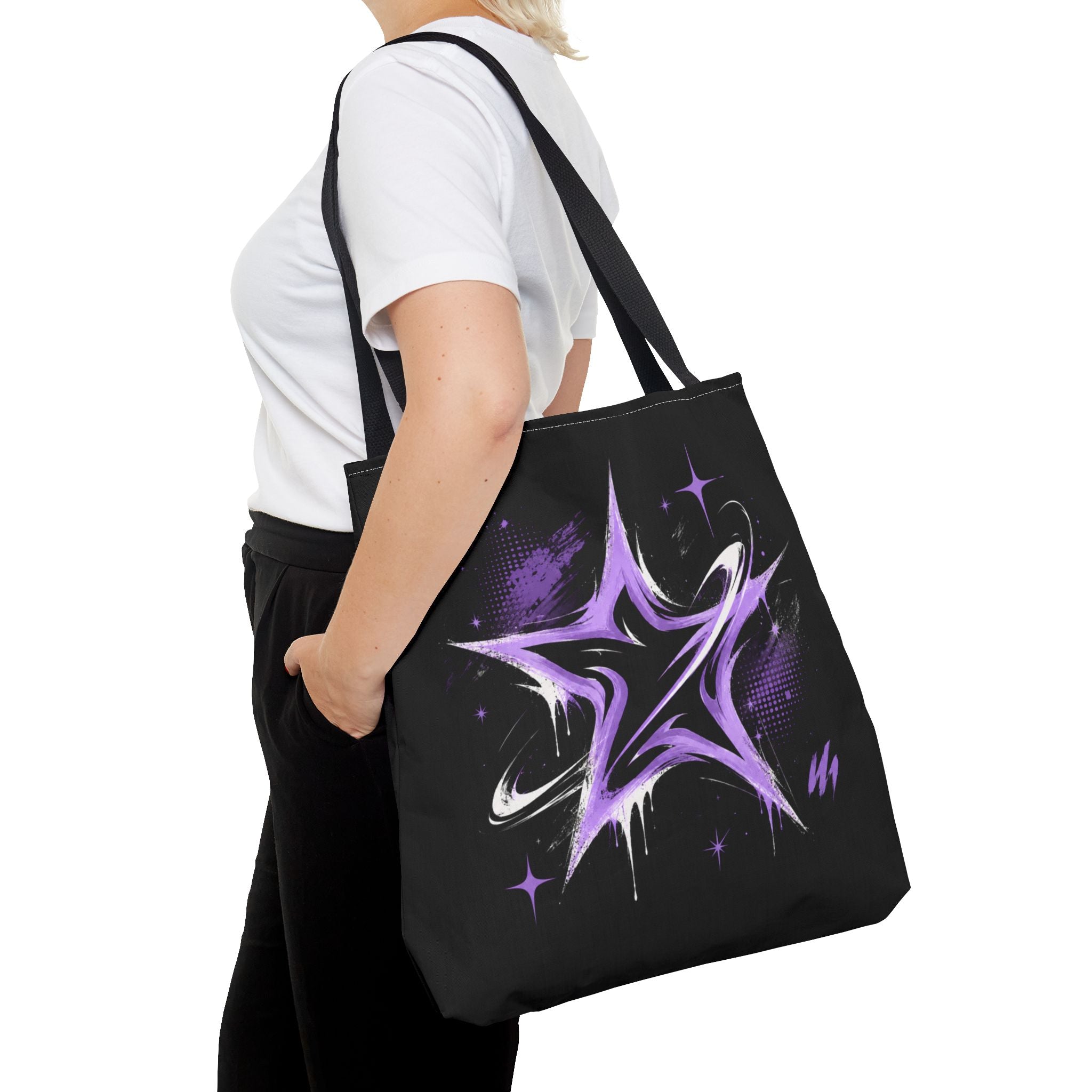 Celestial Graffiti Star Tote Bag