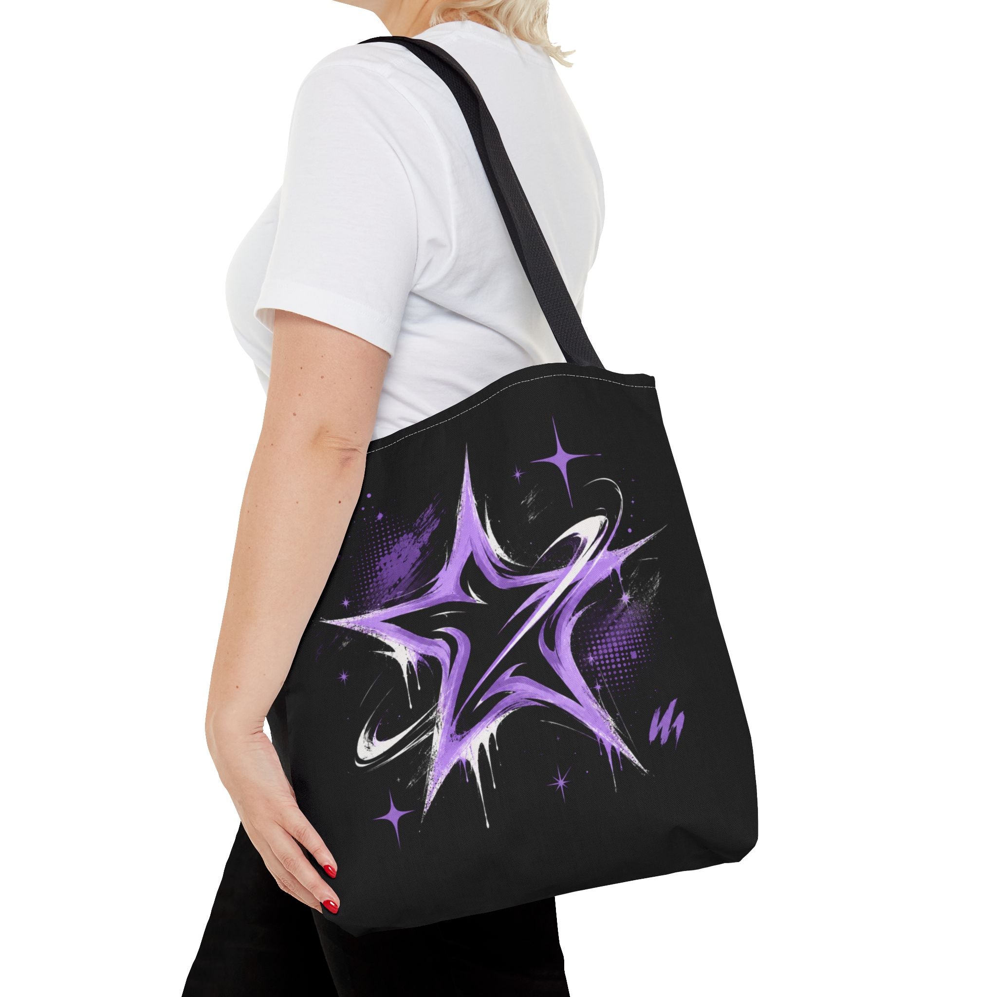 Celestial Graffiti Star Tote Bag